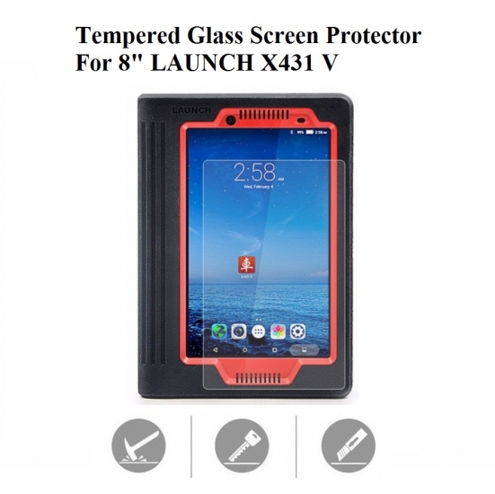 Tempered Glass Screen Protector for 8inch LAUNCH X431 V (Old) - Click Image to Close